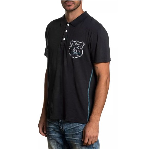 AMERICAN FIGHTER Men's Polo S/S BALTIMORE Premium - Picture 3 of 8